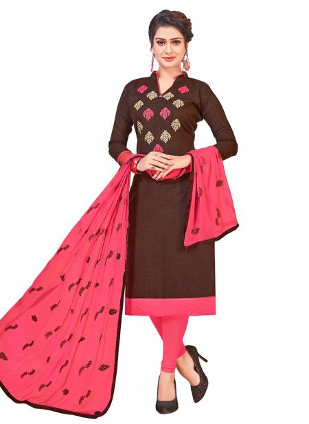 Brown Colour Maahi Rahul NX New Ethnic Wear Cotton Salwar Suit Collection 1011